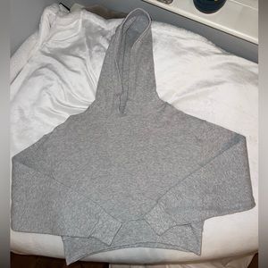 BABATON grey cropped hoodie size XS